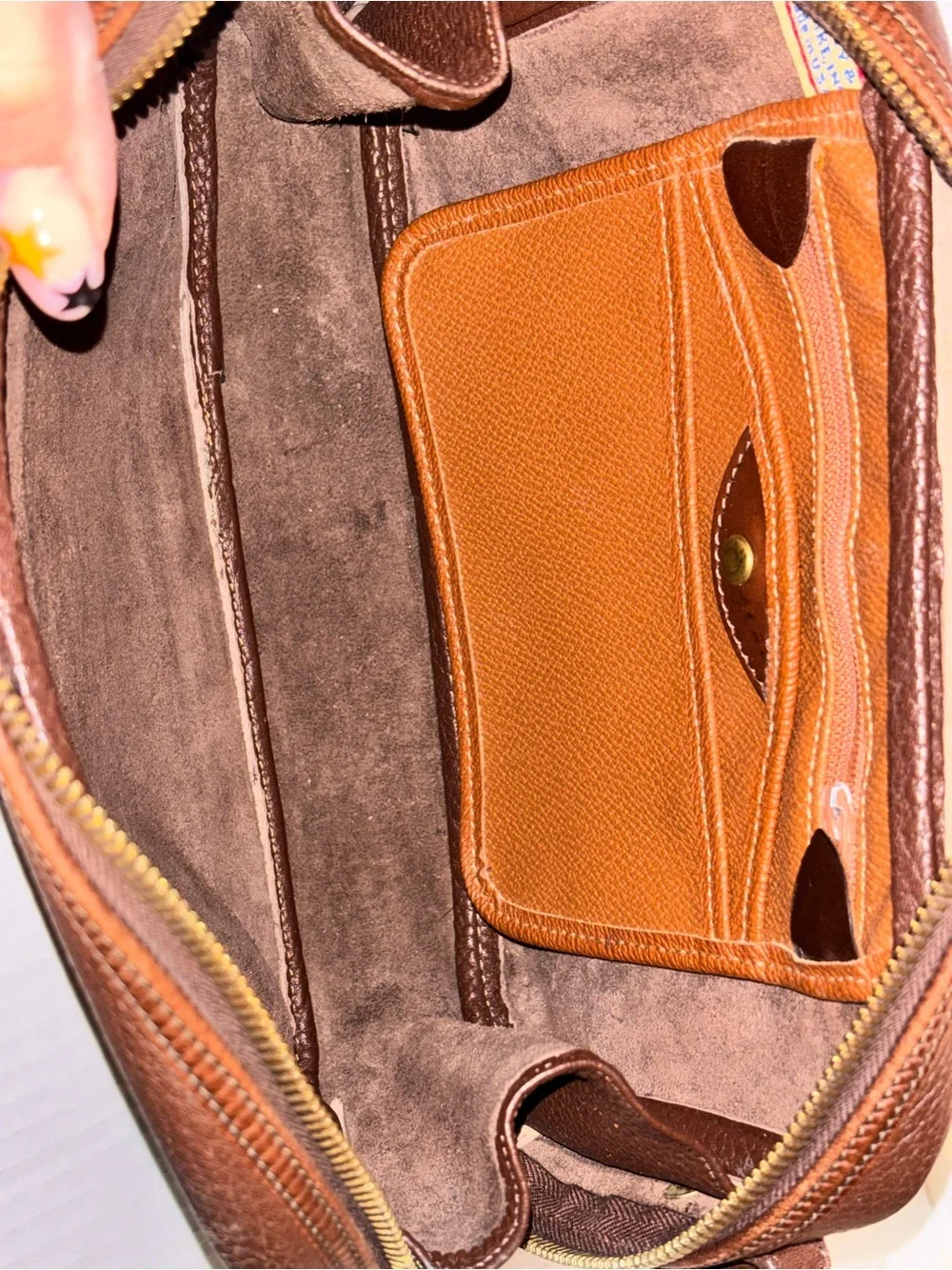 Dooney & Bourke Brown Pebbled Leather Messenger Crossbody
